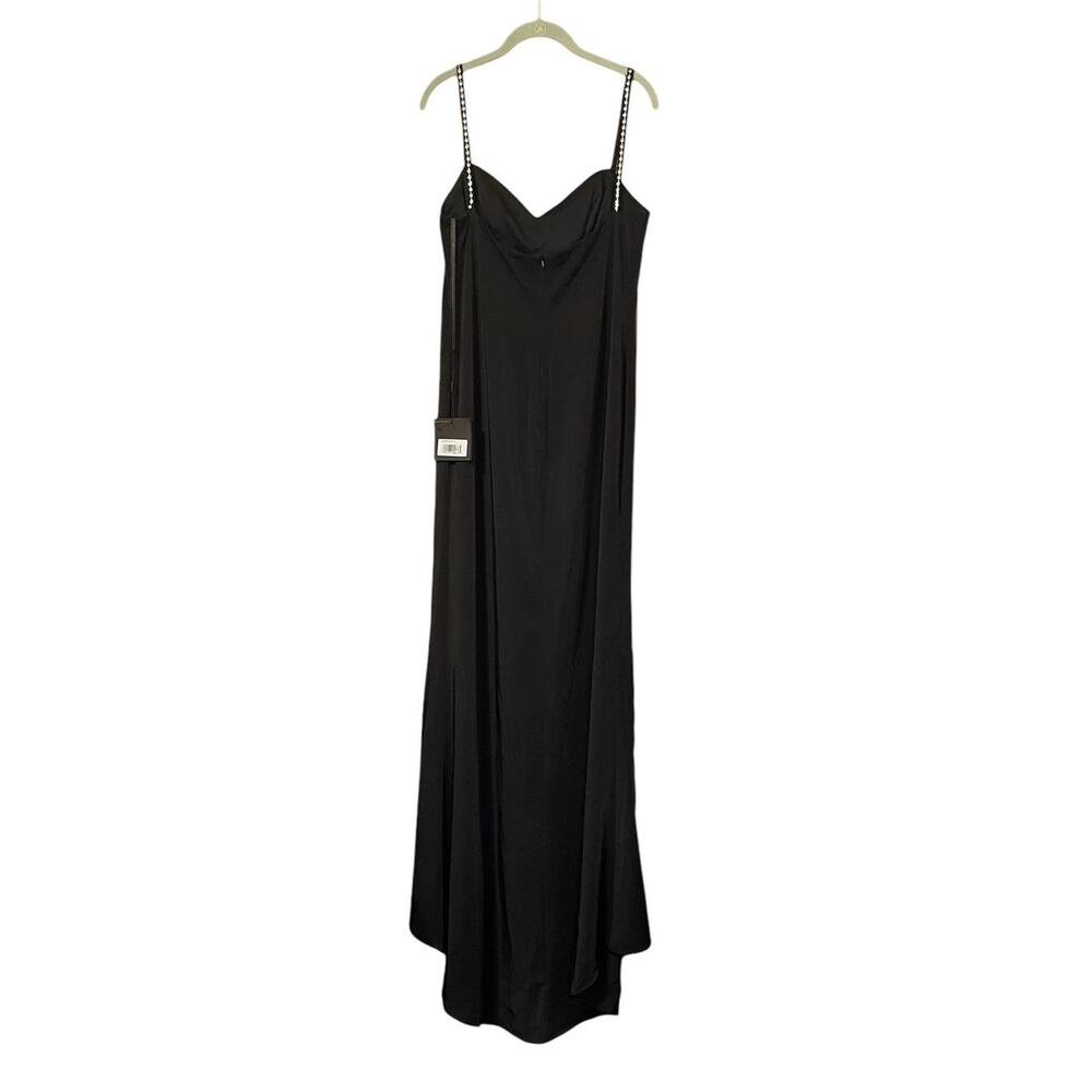 Mac Duggal NEW Size 10 Beaded Strap Sweetheart Neckline Gown Black 55706 NWT - Picture 7 of 11
